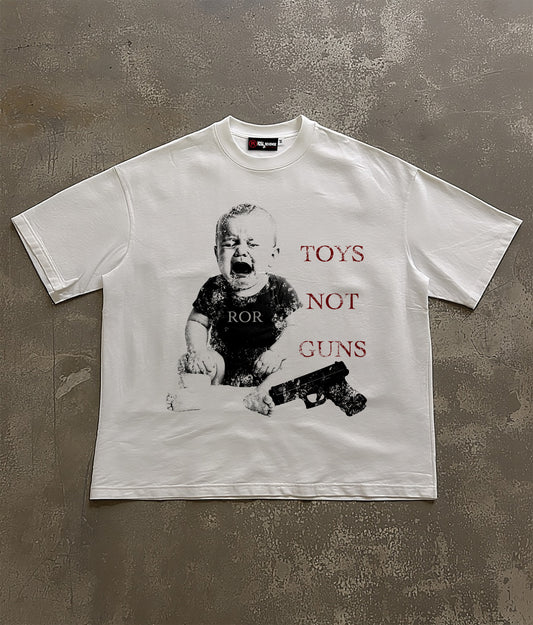 TOYS NOT GUNS - BOXY CROPPED TEE